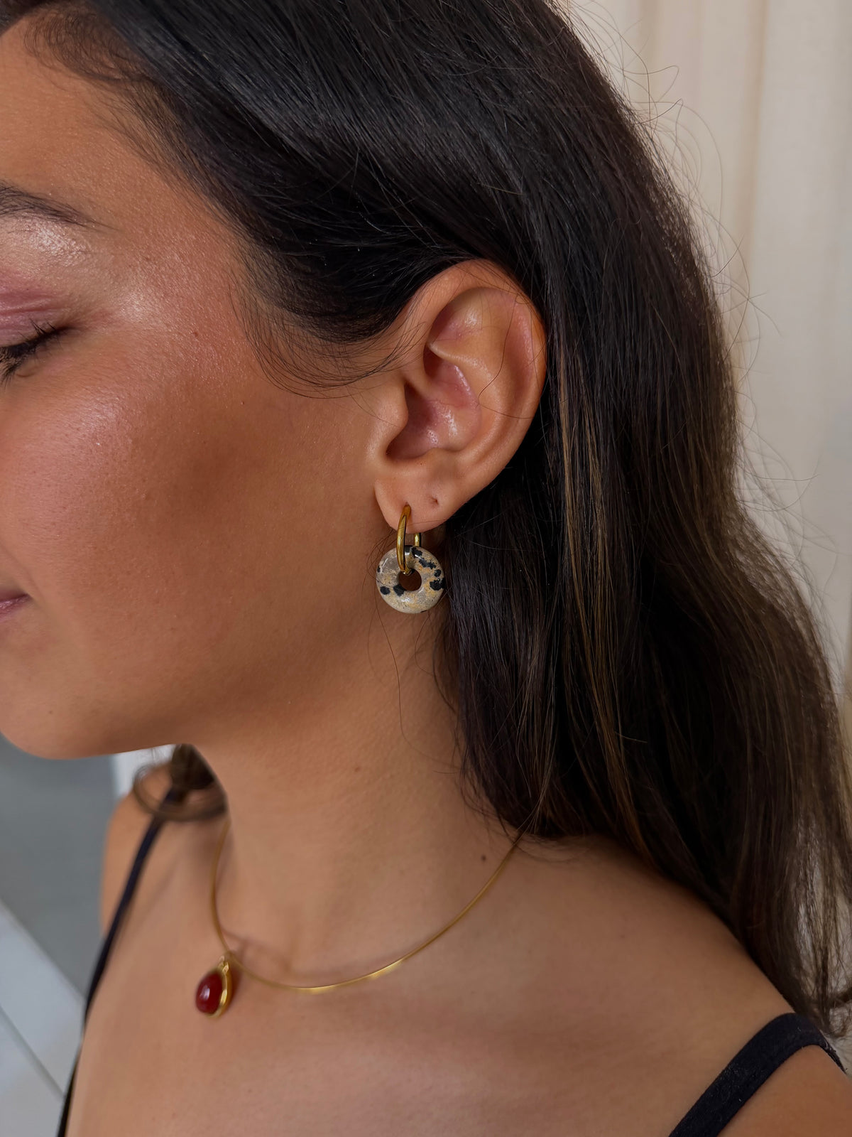 Dalmatian Hoop Earrings