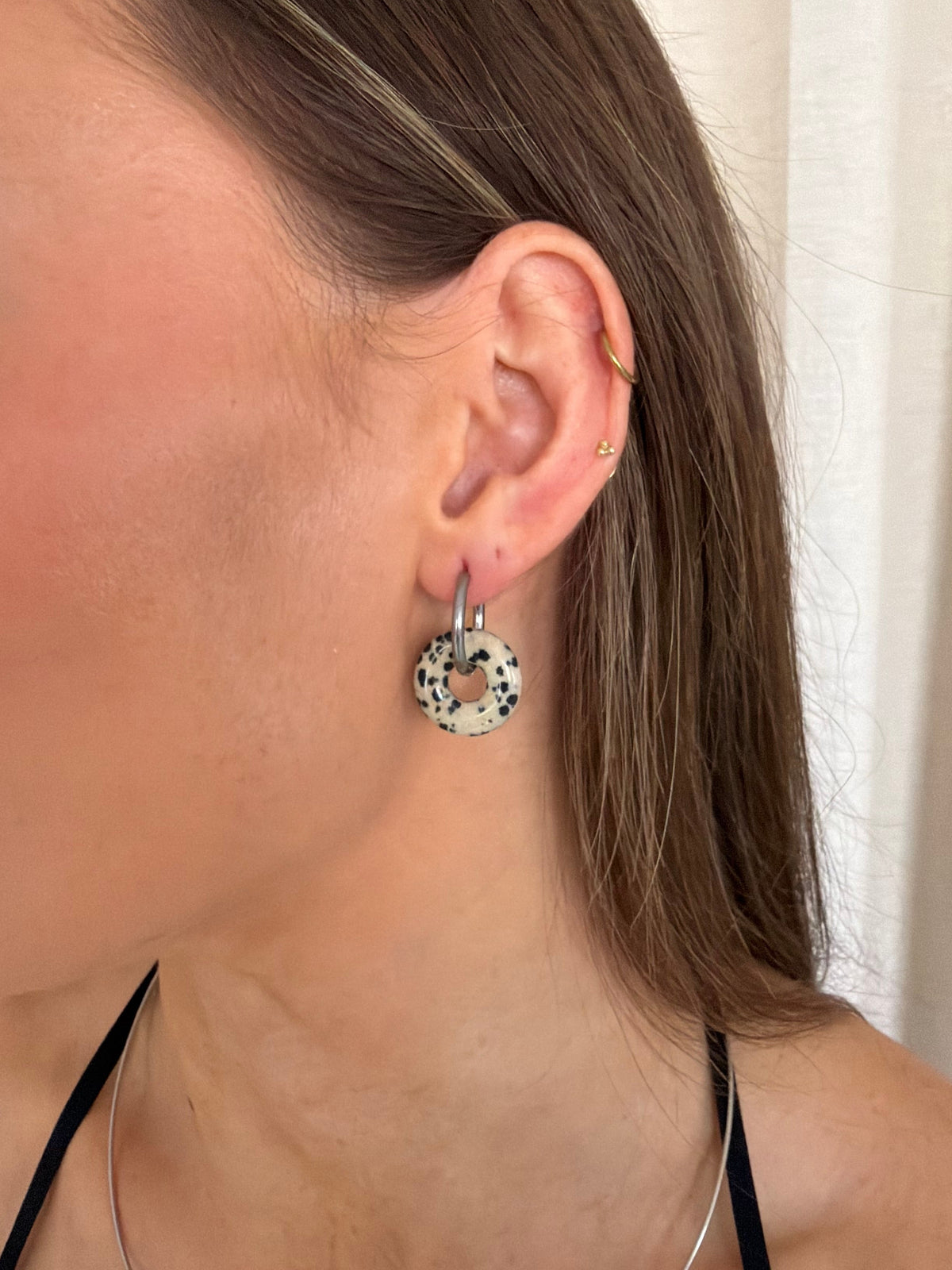 Dalmatian Hoop Earrings