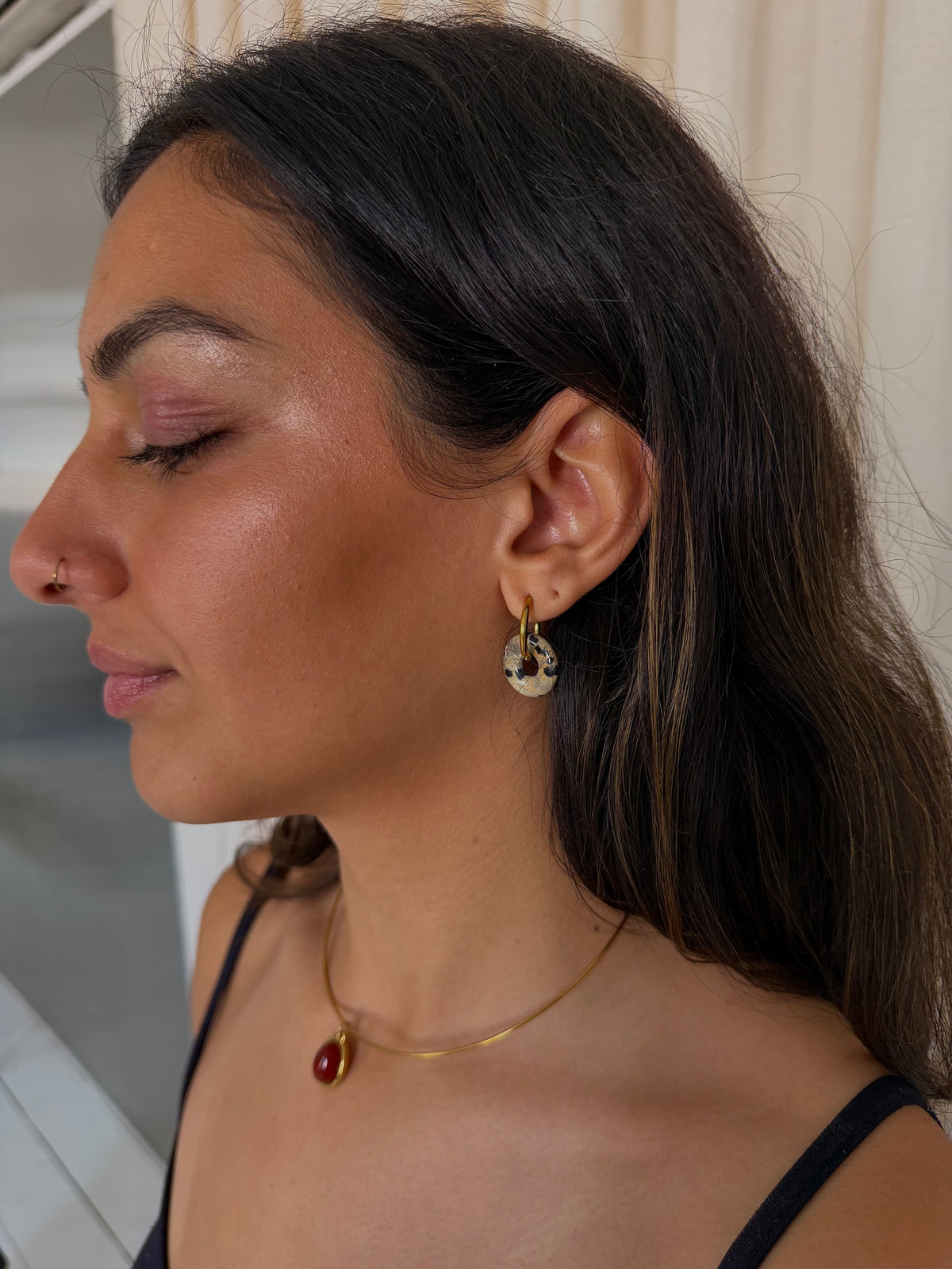Dalmatian Hoop Earrings