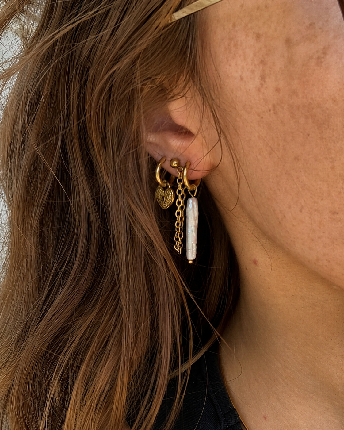 Celeste Pearl Drop Earrings