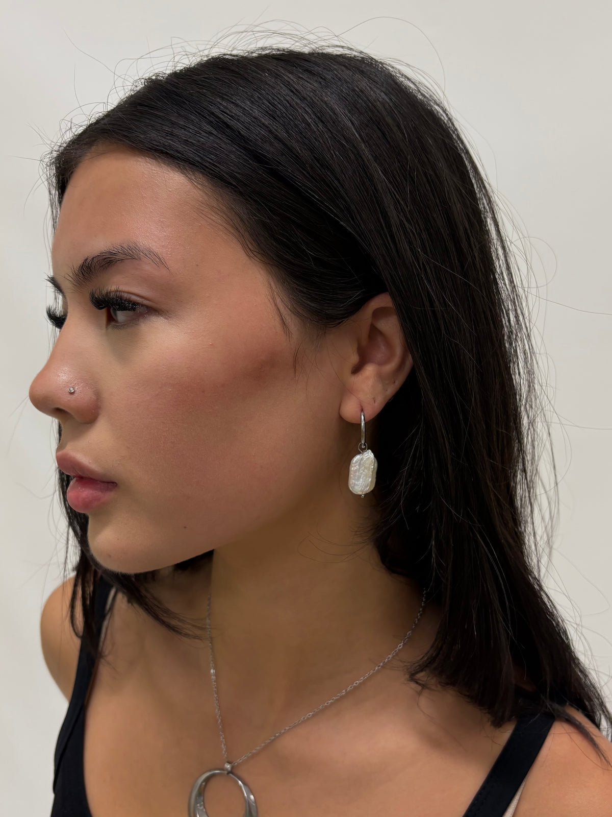 Pearl Hoop Earrings