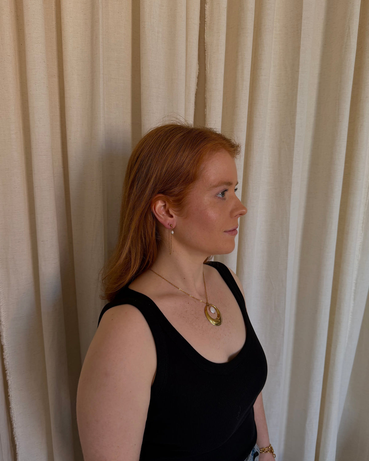 Pearl Chain Studs