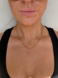 Plain chain necklace gold silver stainless steel