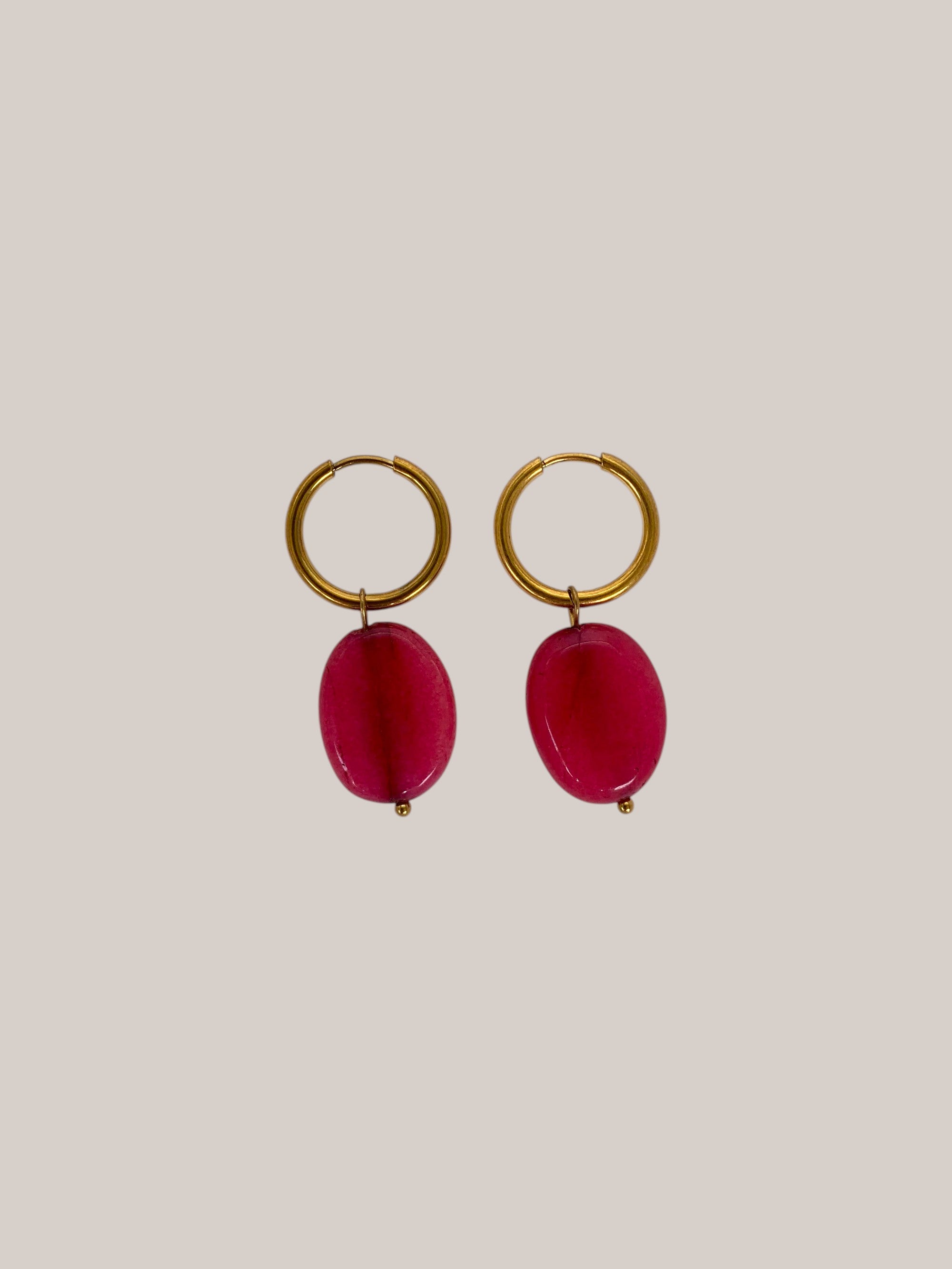 Pink Agate Earrings