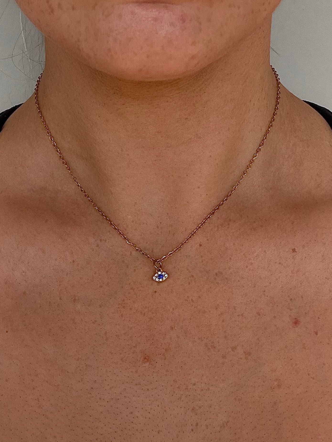 evil eye diamonte waterproof necklace
