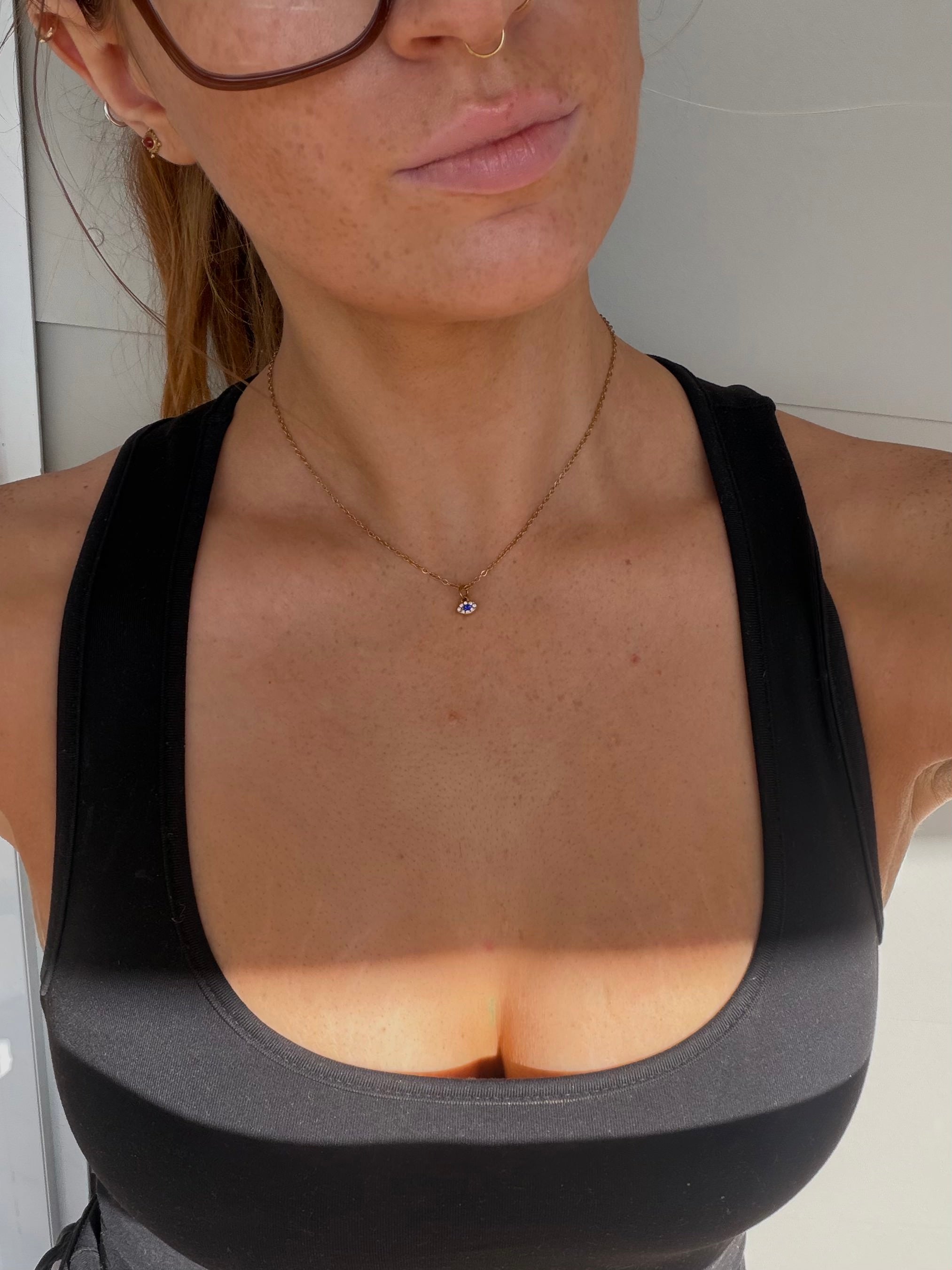 evil eye diamonte waterproof necklace