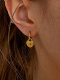 heart huggie earrings waterproof stainless steel