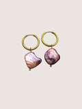 vintageshell earrings gold steel
