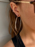 oversized 7cm stainless steel silver hoop earrings