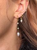 pearl drop earrings gold waterproof