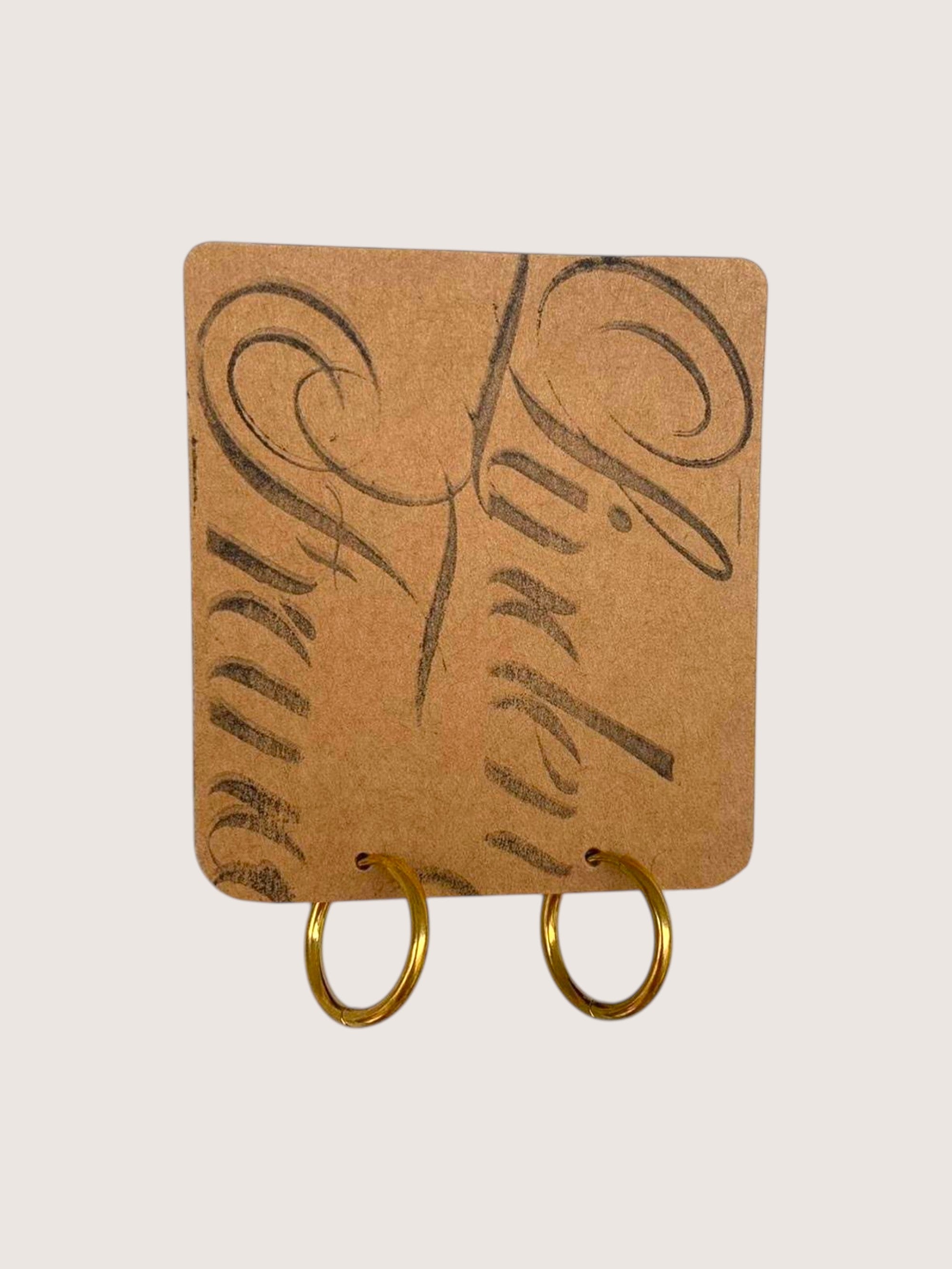 plain gold waterproof hoops
